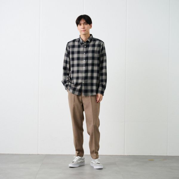 【てまラク】フランネルシャツ