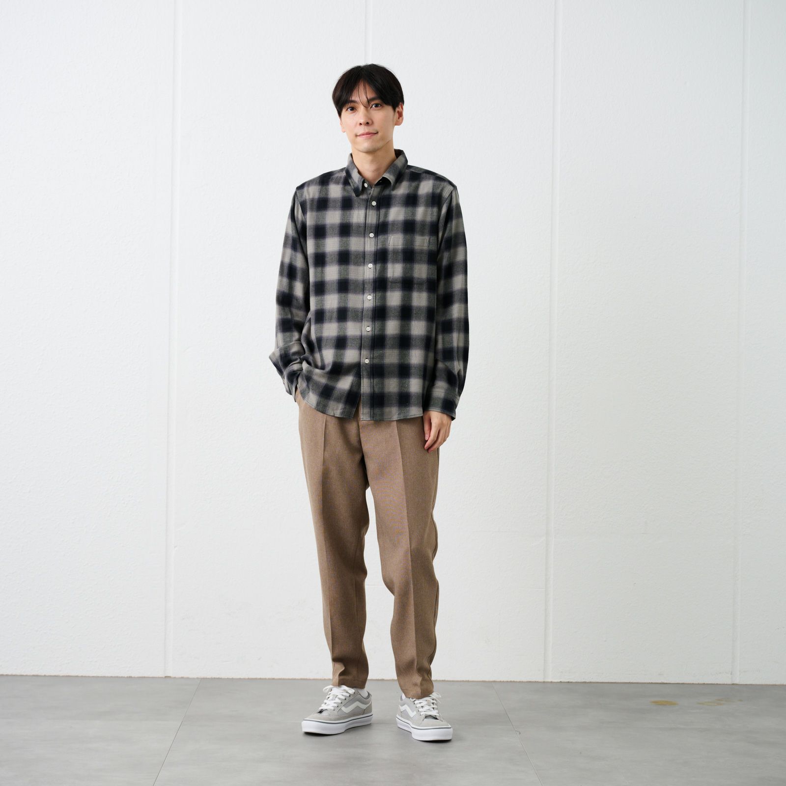 【てまラク】フランネルシャツ