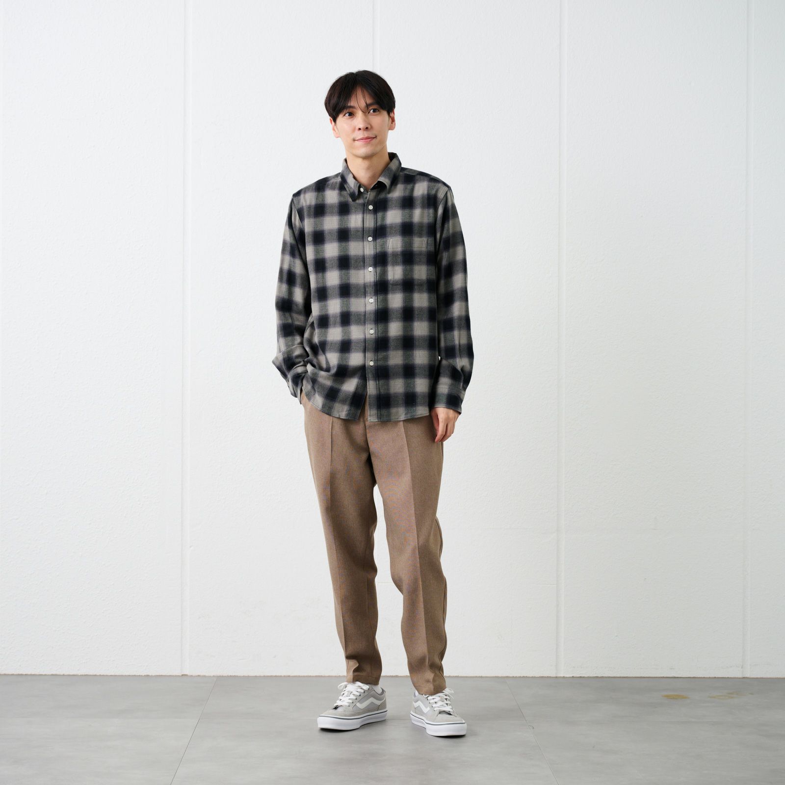 【てまラク】フランネルシャツ