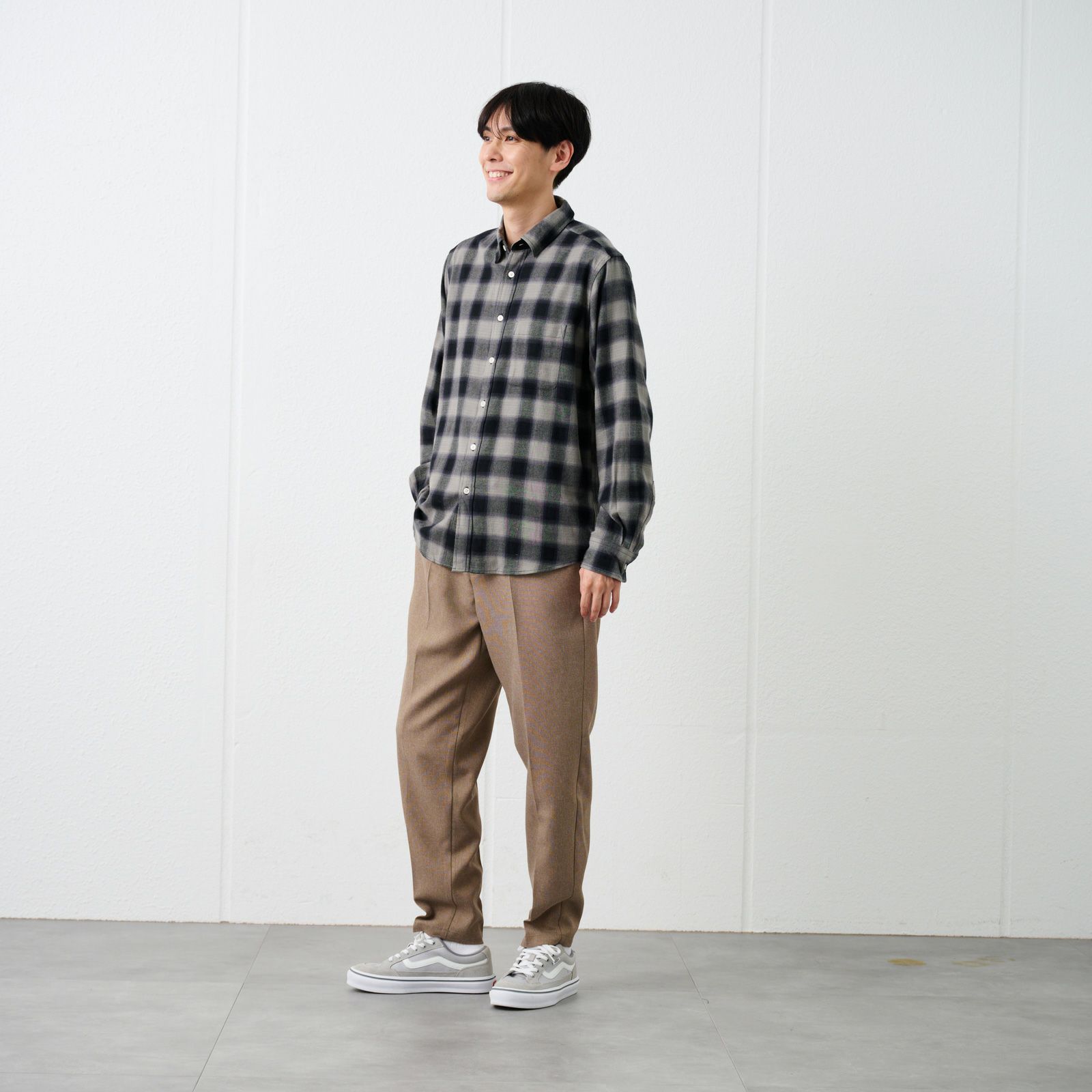 【てまラク】フランネルシャツ