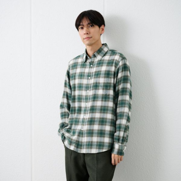 【てまラク】フランネルシャツ