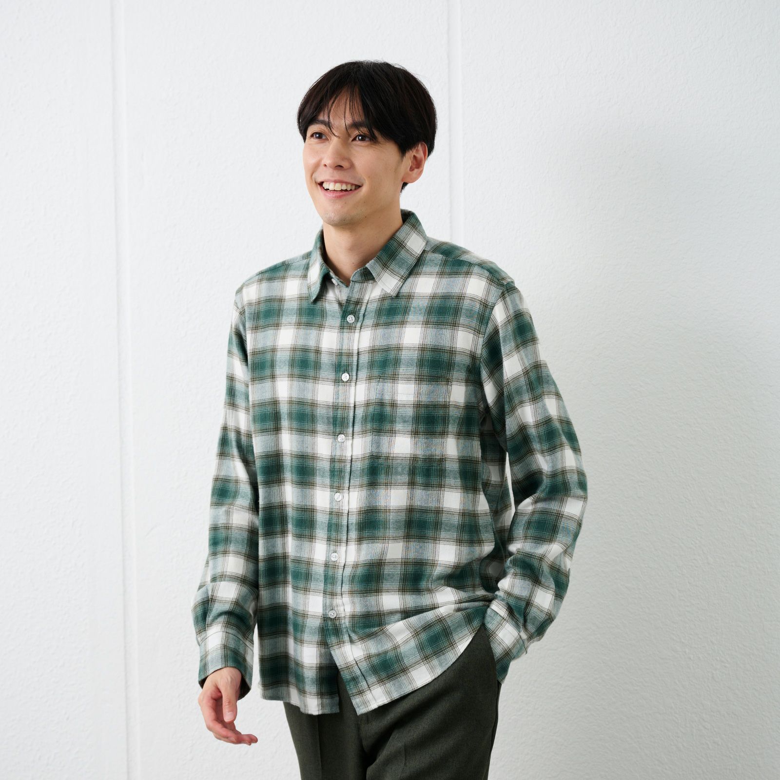 【てまラク】フランネルシャツ