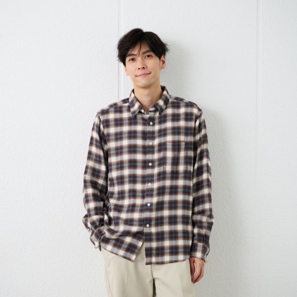 【てまラク】フランネルシャツ