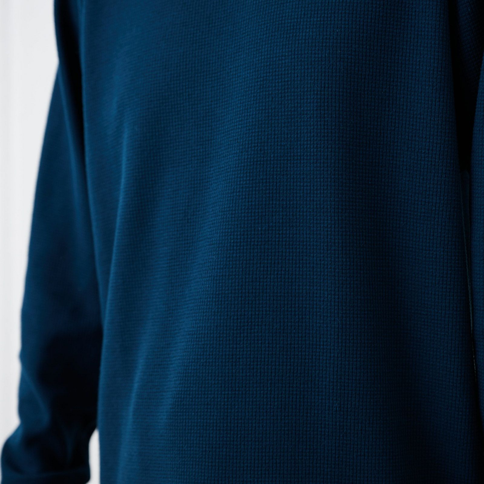 ワッフル　クルーネック長袖Ｔシャツ