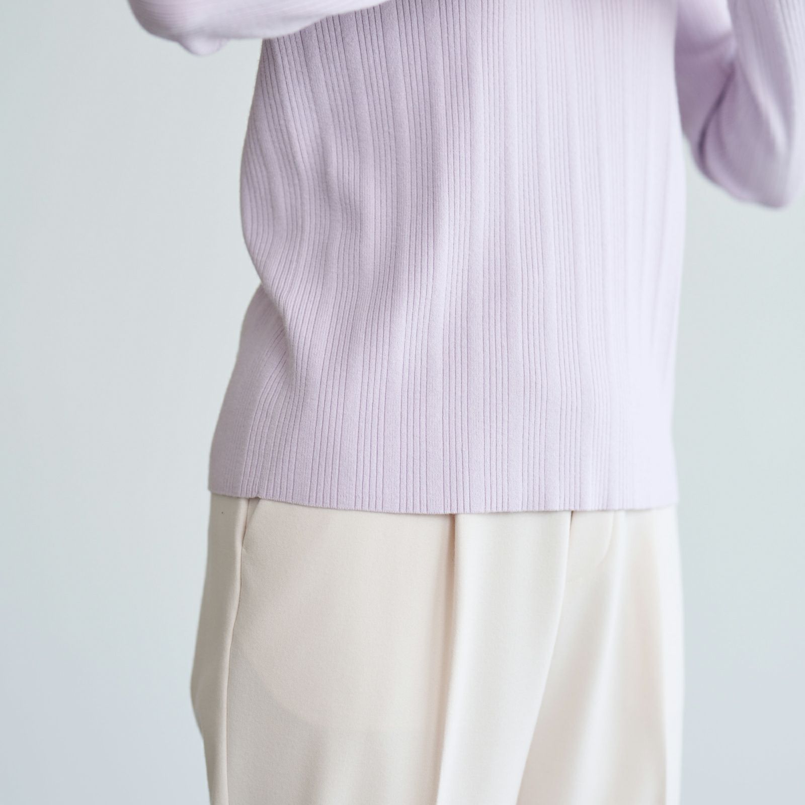 洗える・保温　マシュマロタッチスカラップネックプルオーバー