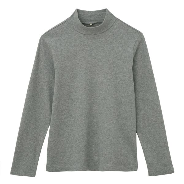 コットン１００起毛　ハイネック長袖Tシャツ