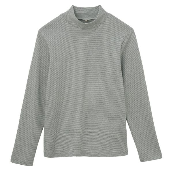コットン１００起毛　ハイネック長袖Tシャツ