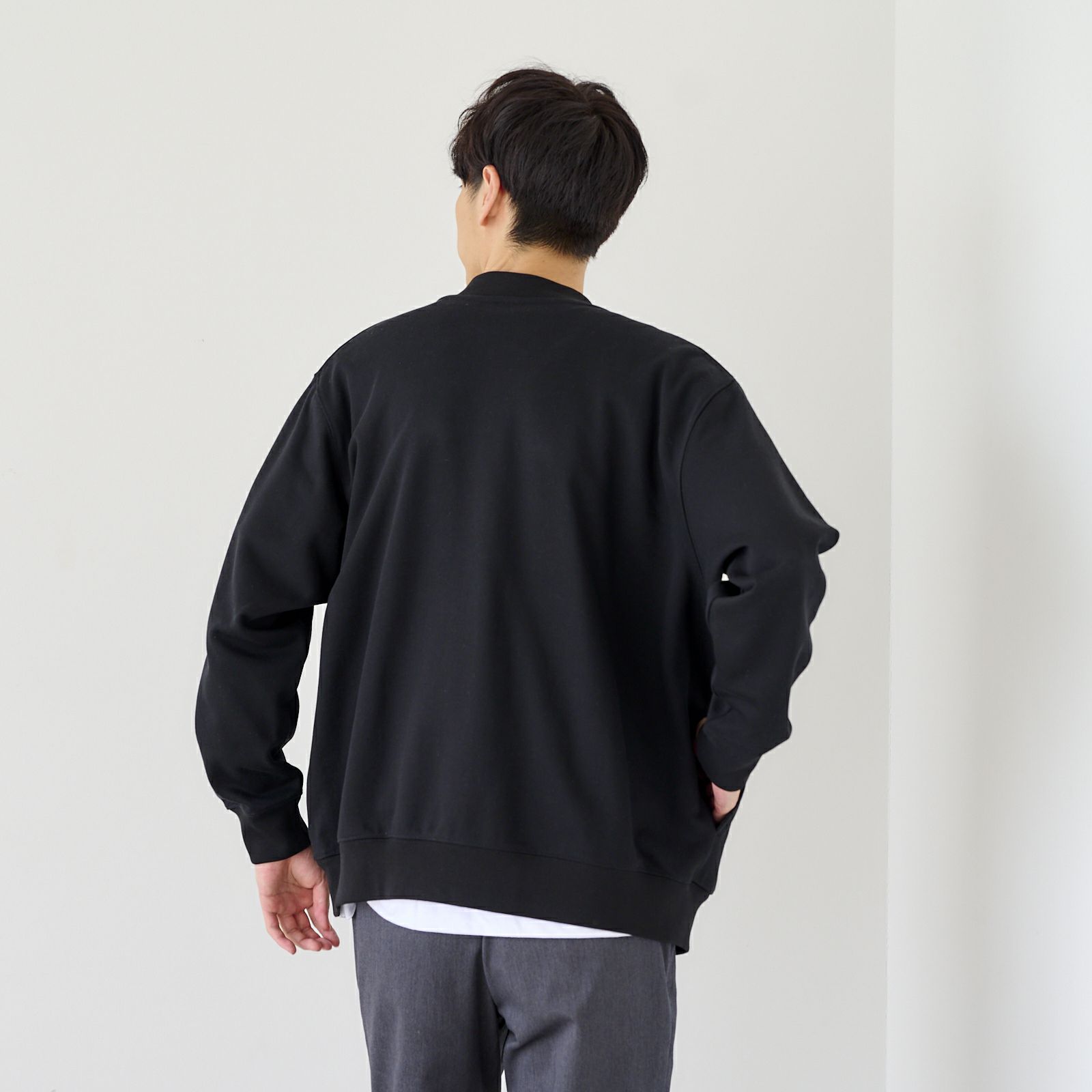 シルキーコットン　裏毛スウェットトラックブルゾン