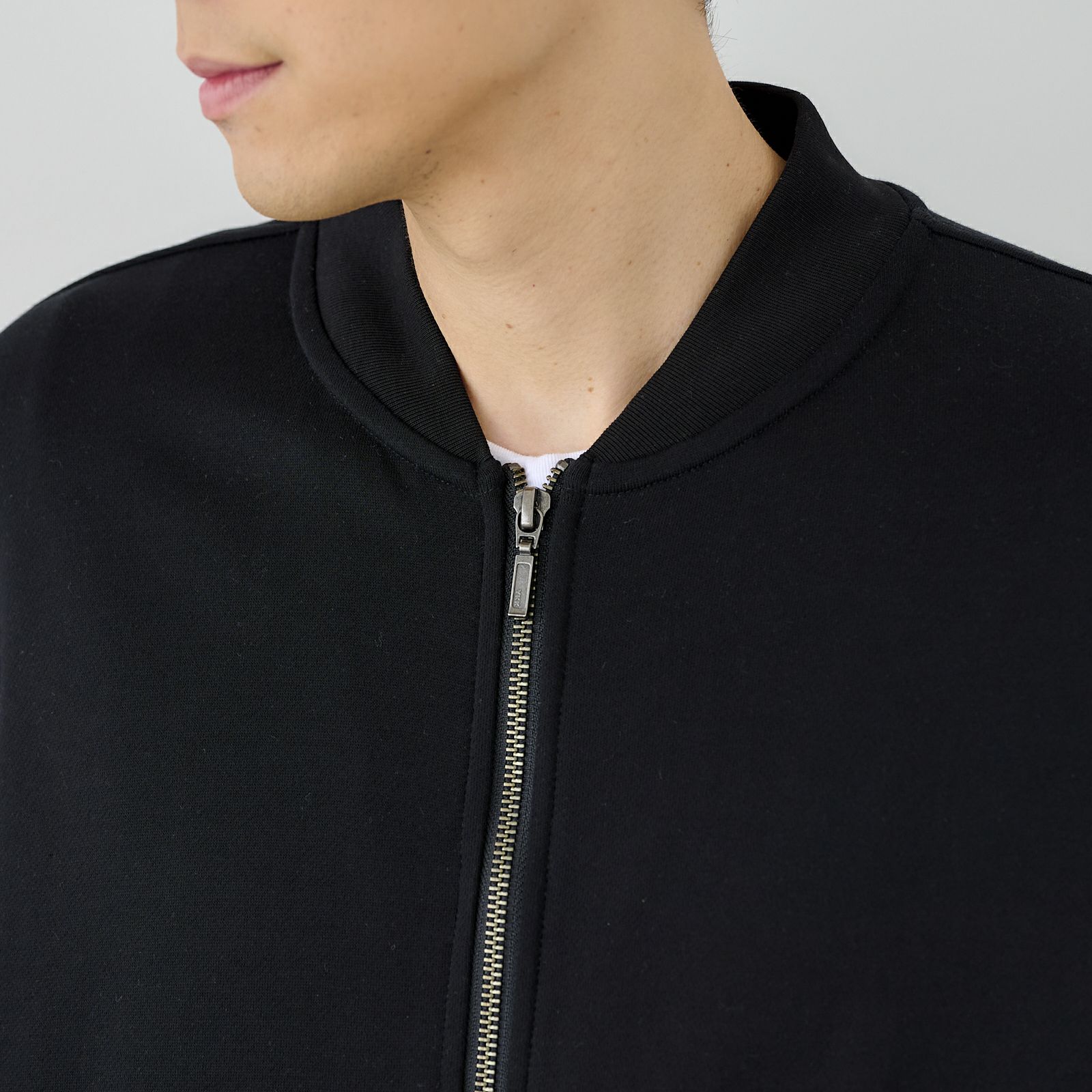 シルキーコットン　裏毛スウェットトラックブルゾン