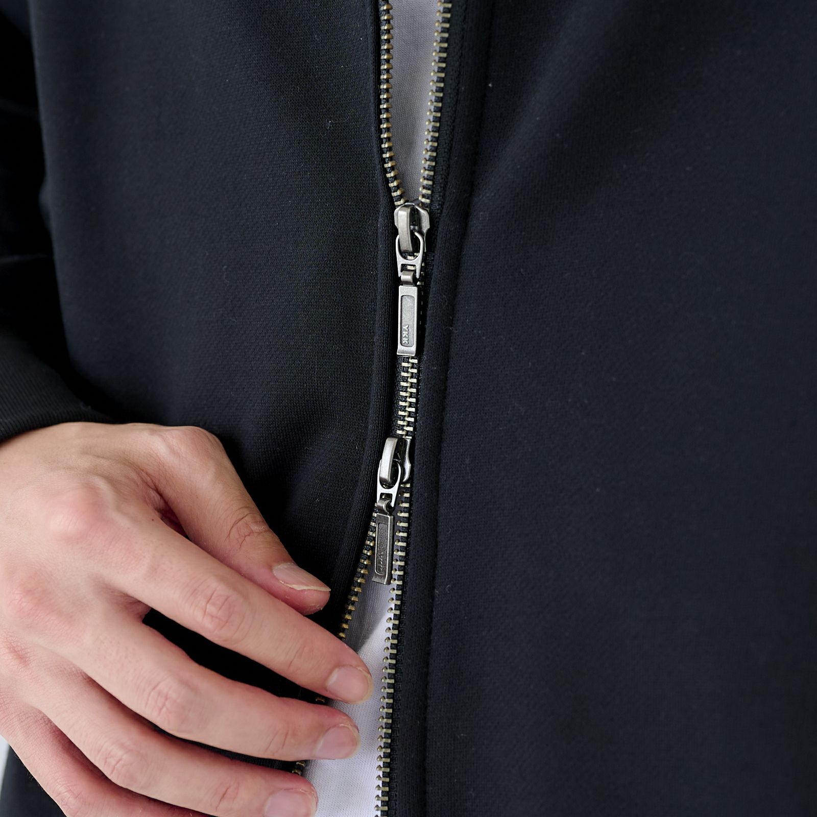 シルキーコットン　裏毛スウェットトラックブルゾン