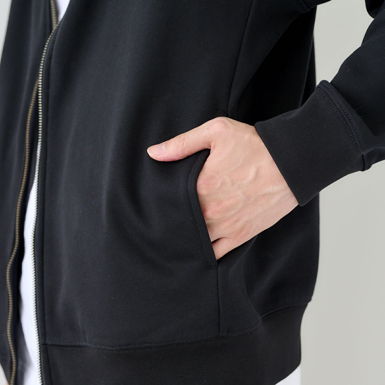 シルキーコットン　裏毛スウェットトラックブルゾン