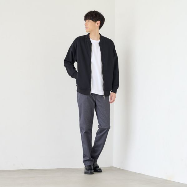 シルキーコットン　裏毛スウェットトラックブルゾン