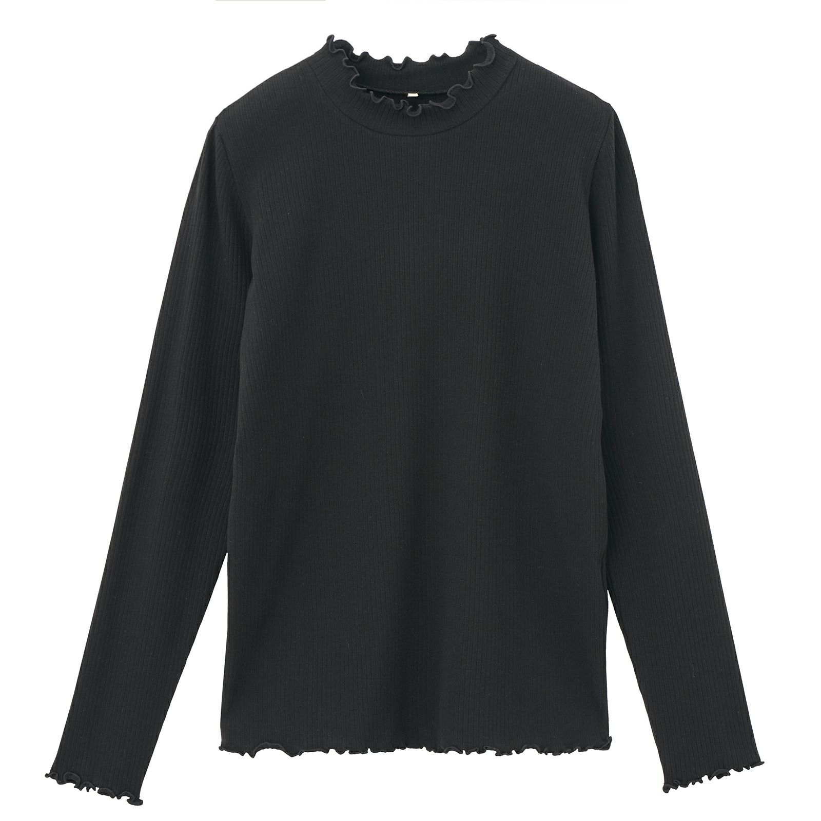 ピースフィットウォーム　うるおい加工ハイネック長袖Tシャツ