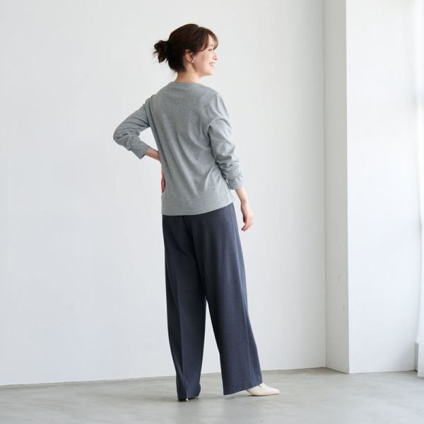 コットン１００起毛　クルーネック長袖Tシャツ