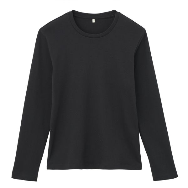 コットン１００起毛　クルーネック長袖Tシャツ