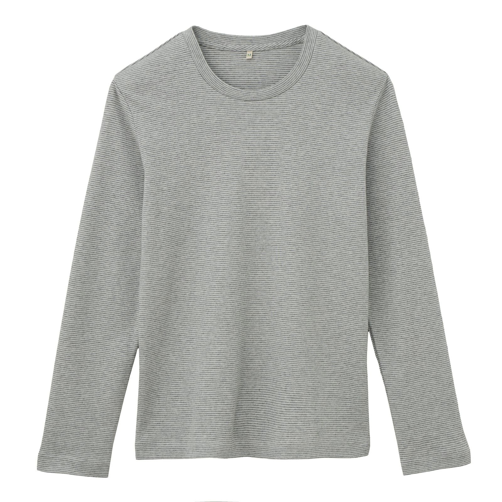 コットン１００起毛　クルーネック長袖Tシャツ