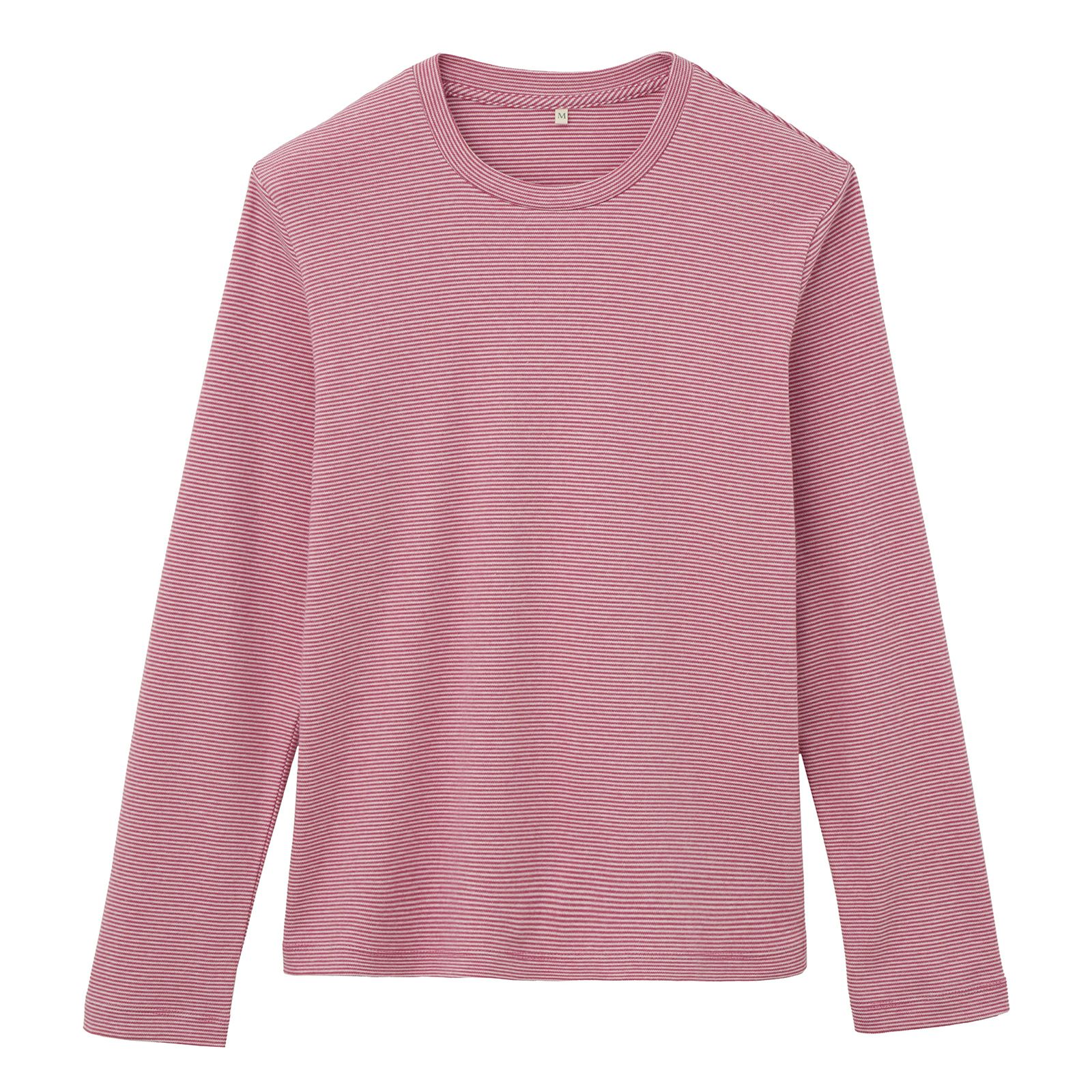 コットン１００起毛　クルーネック長袖Tシャツ