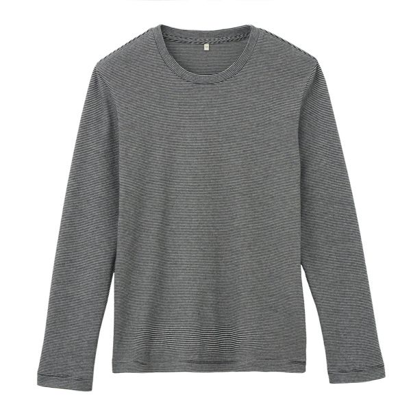 コットン１００起毛　クルーネック長袖Tシャツ