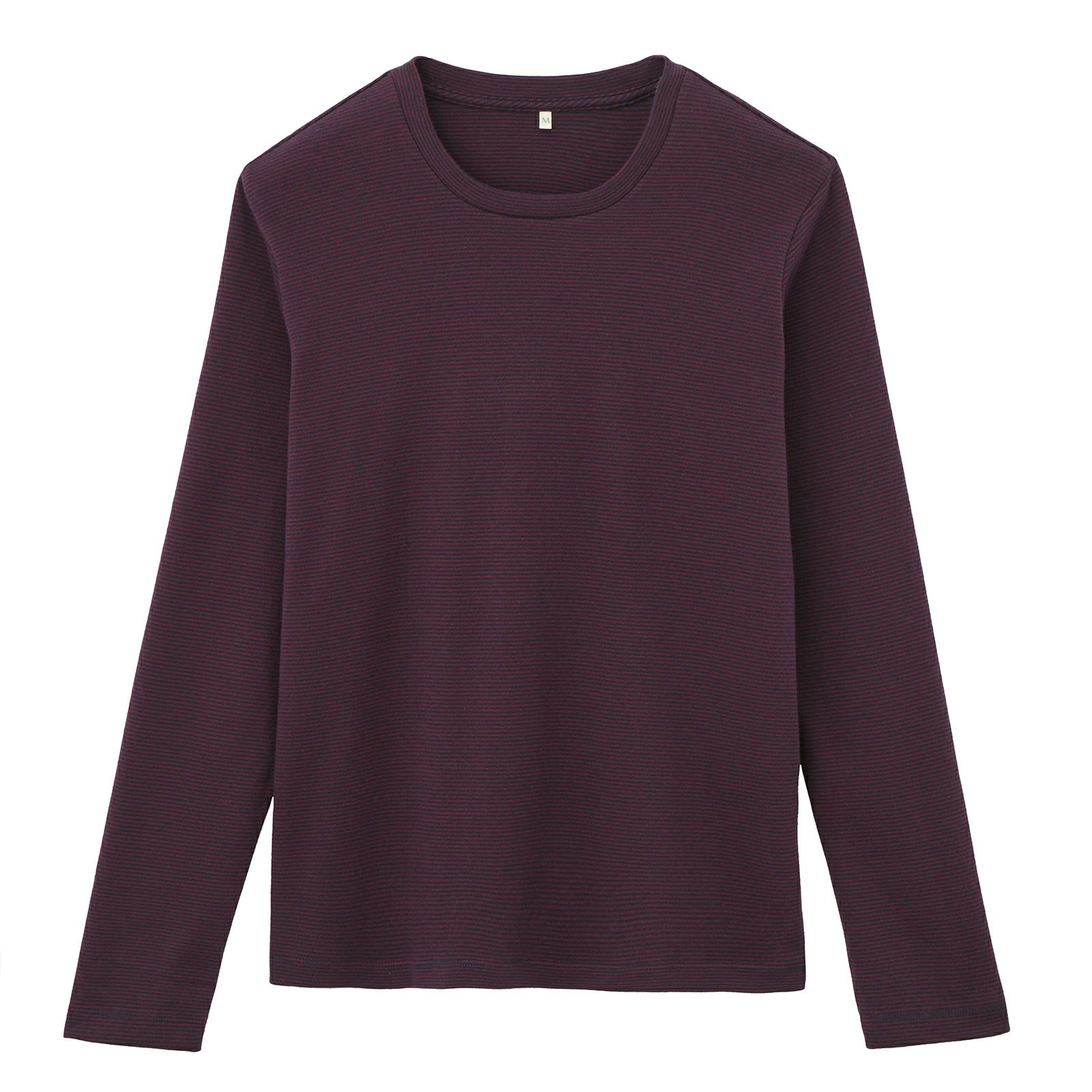 コットン１００起毛　クルーネック長袖Tシャツ