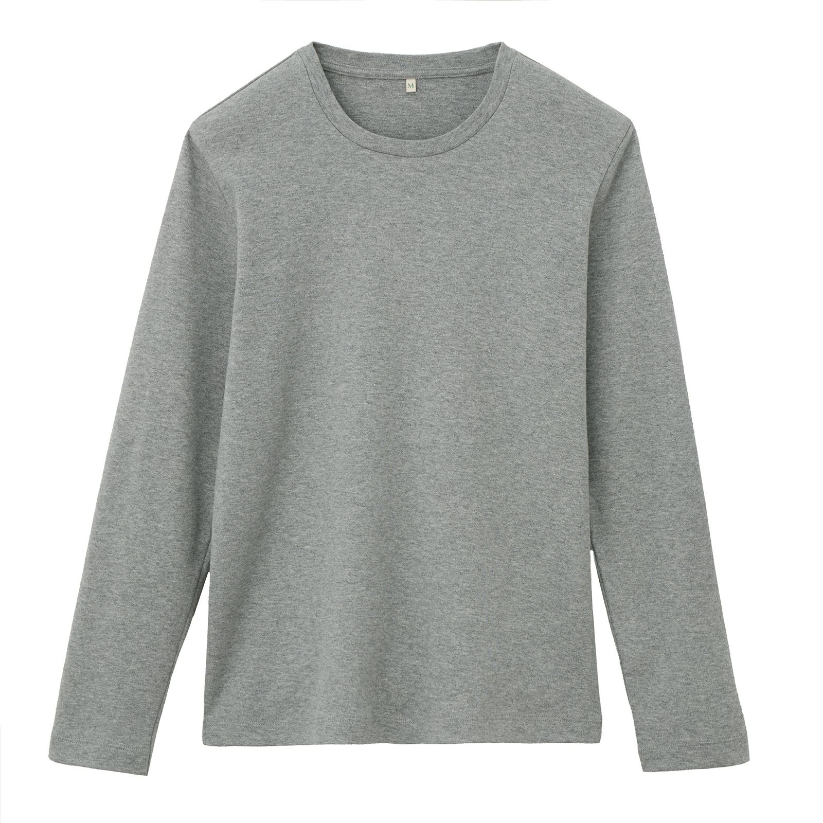 コットン１００起毛　クルーネック長袖Tシャツ