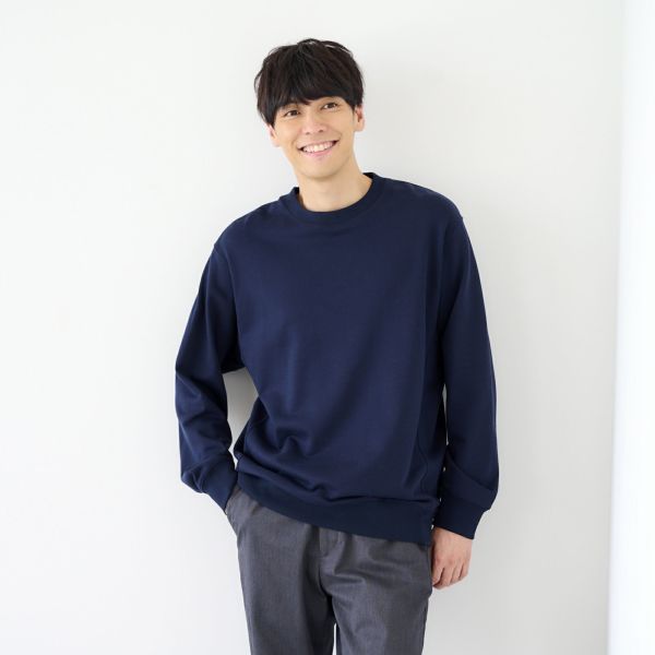 シルキーコットン　裏毛スウェットクループルオーバー