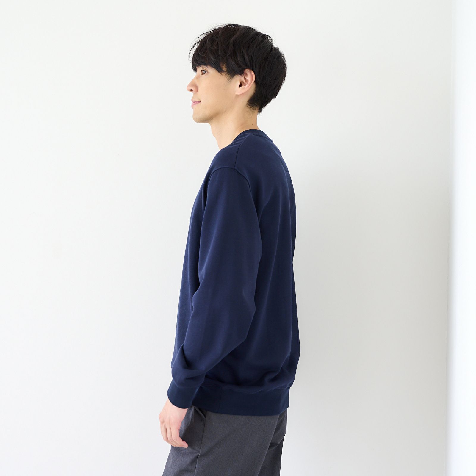 シルキーコットン　裏毛スウェットクループルオーバー