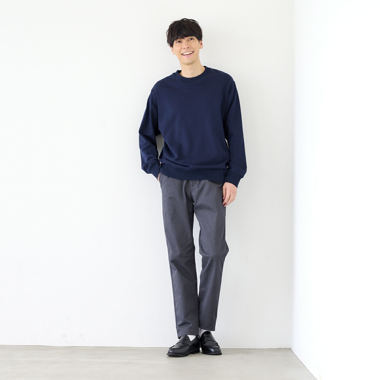 シルキーコットン　裏毛スウェットクループルオーバー