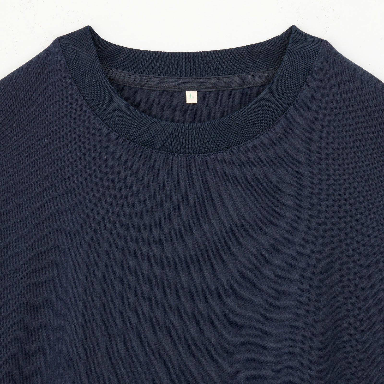 シルキーコットン　裏毛スウェットクループルオーバー