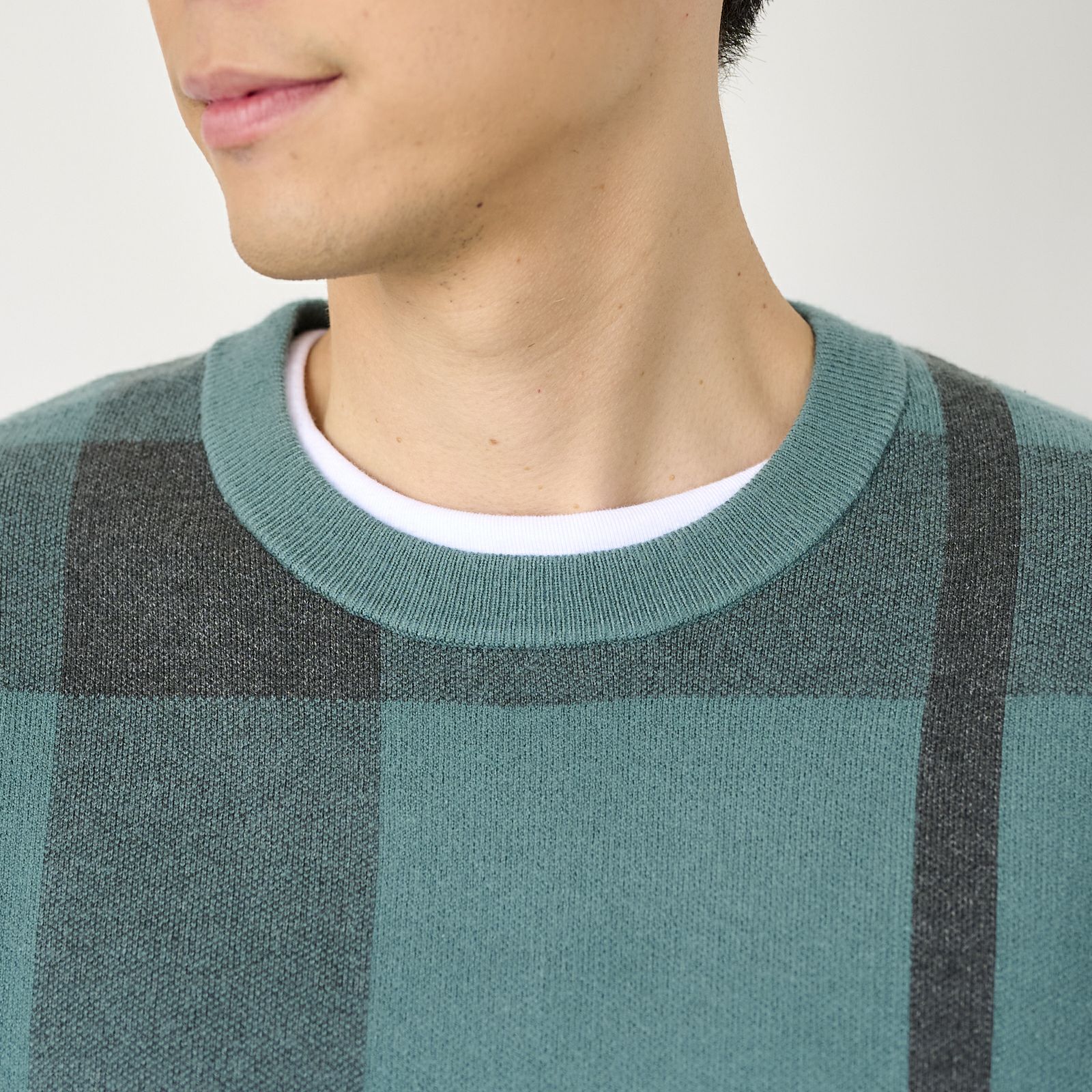 スウェットライク　プルオーバークロスチェック