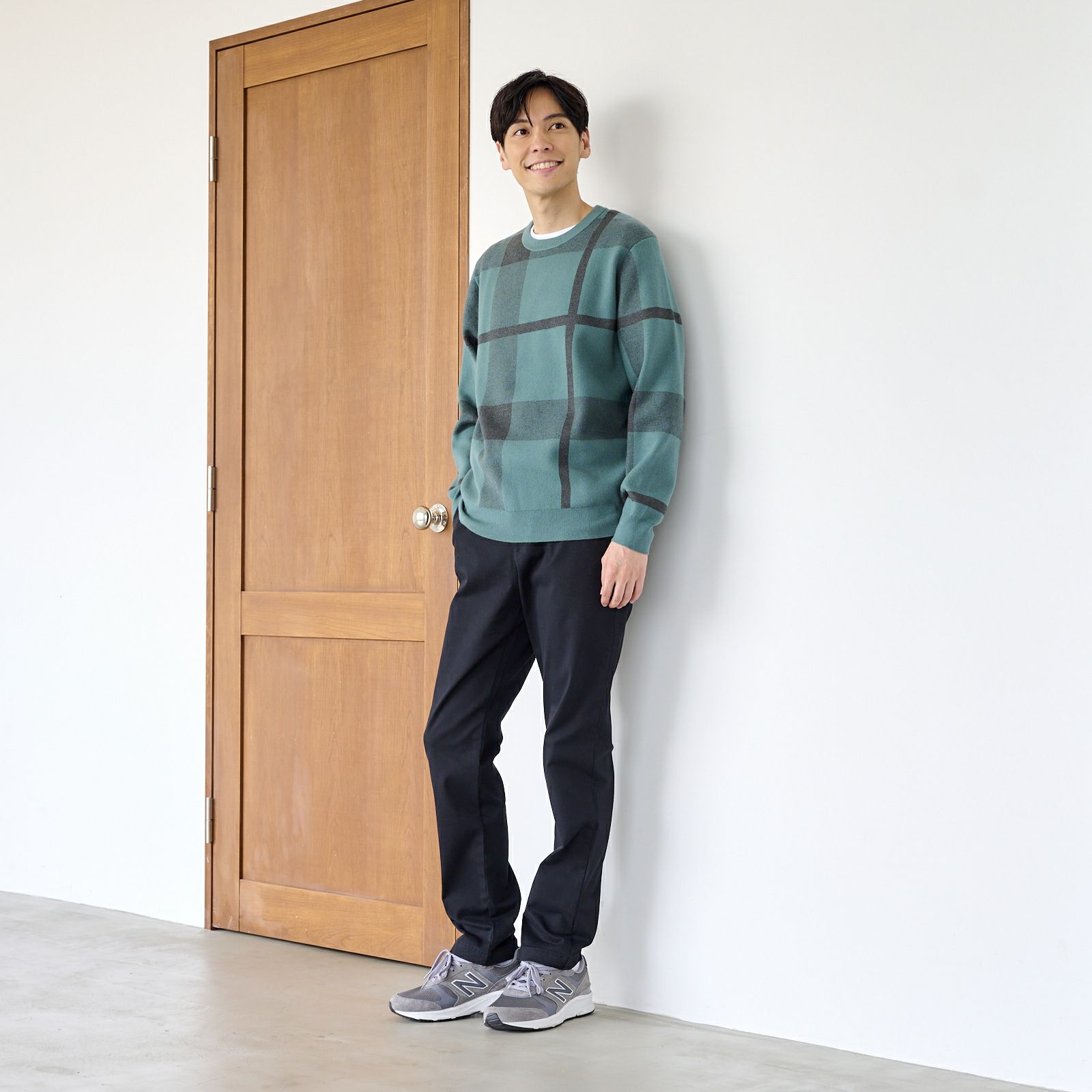 スウェットライク　プルオーバークロスチェック