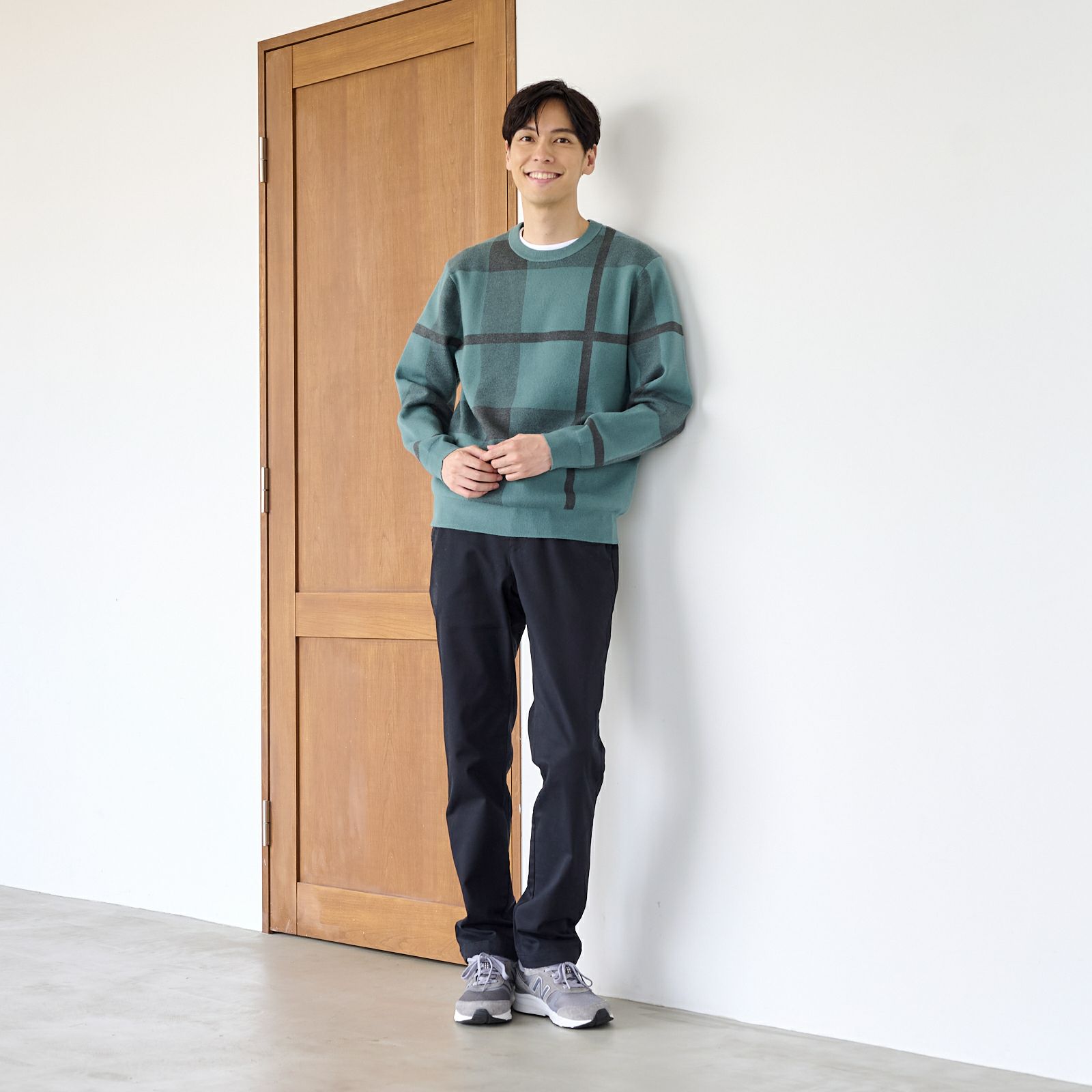 スウェットライク　プルオーバークロスチェック