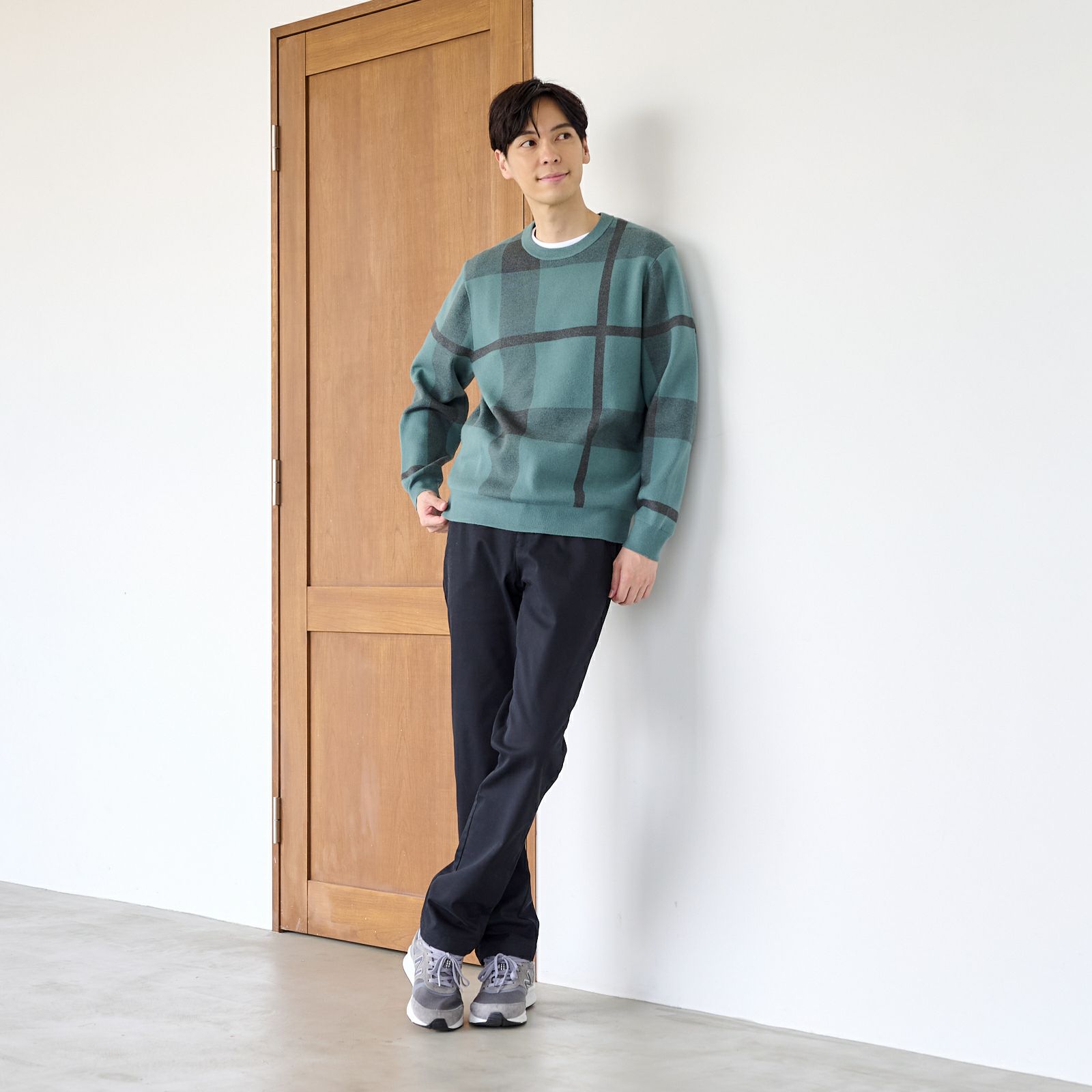 スウェットライク　プルオーバークロスチェック