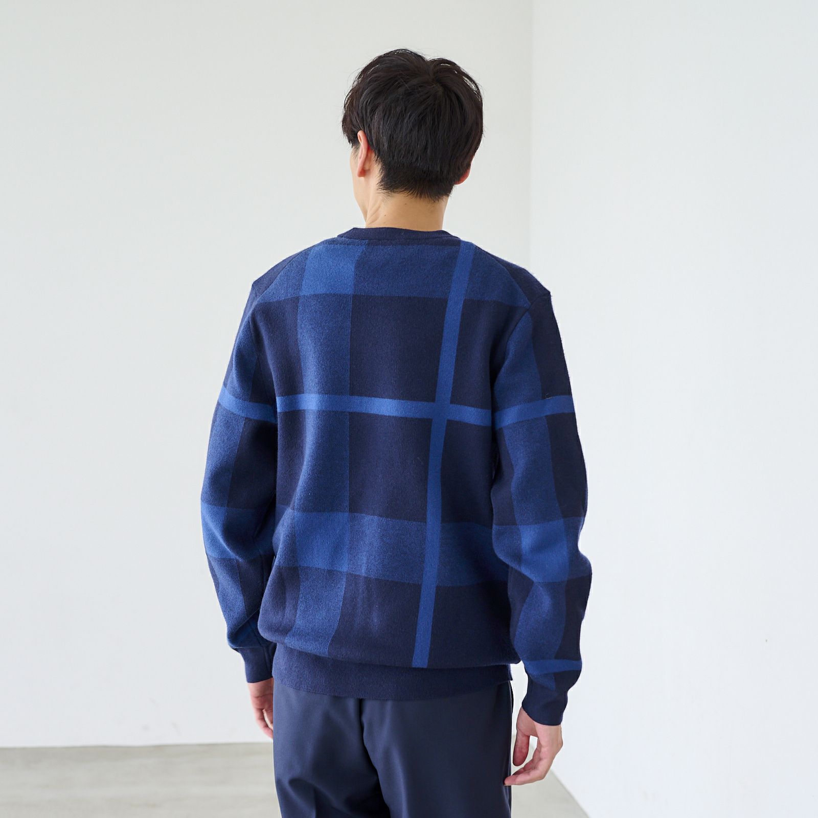 スウェットライク　プルオーバークロスチェック