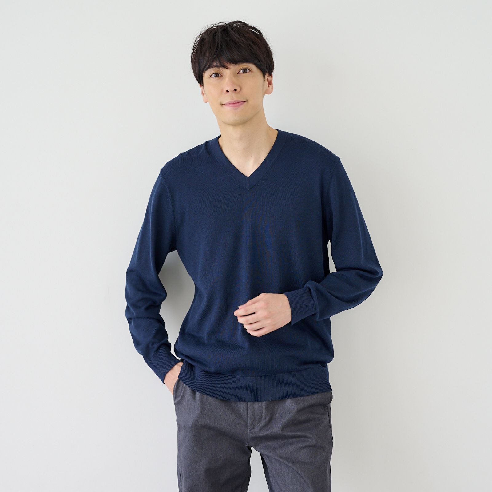 ハイゲージ　Ｖネックプルオーバー