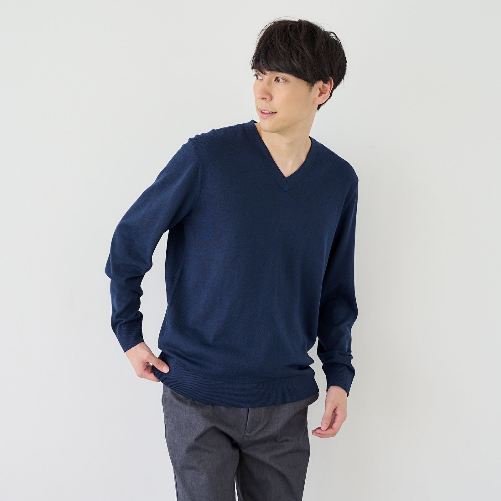 ハイゲージ　Ｖネックプルオーバー