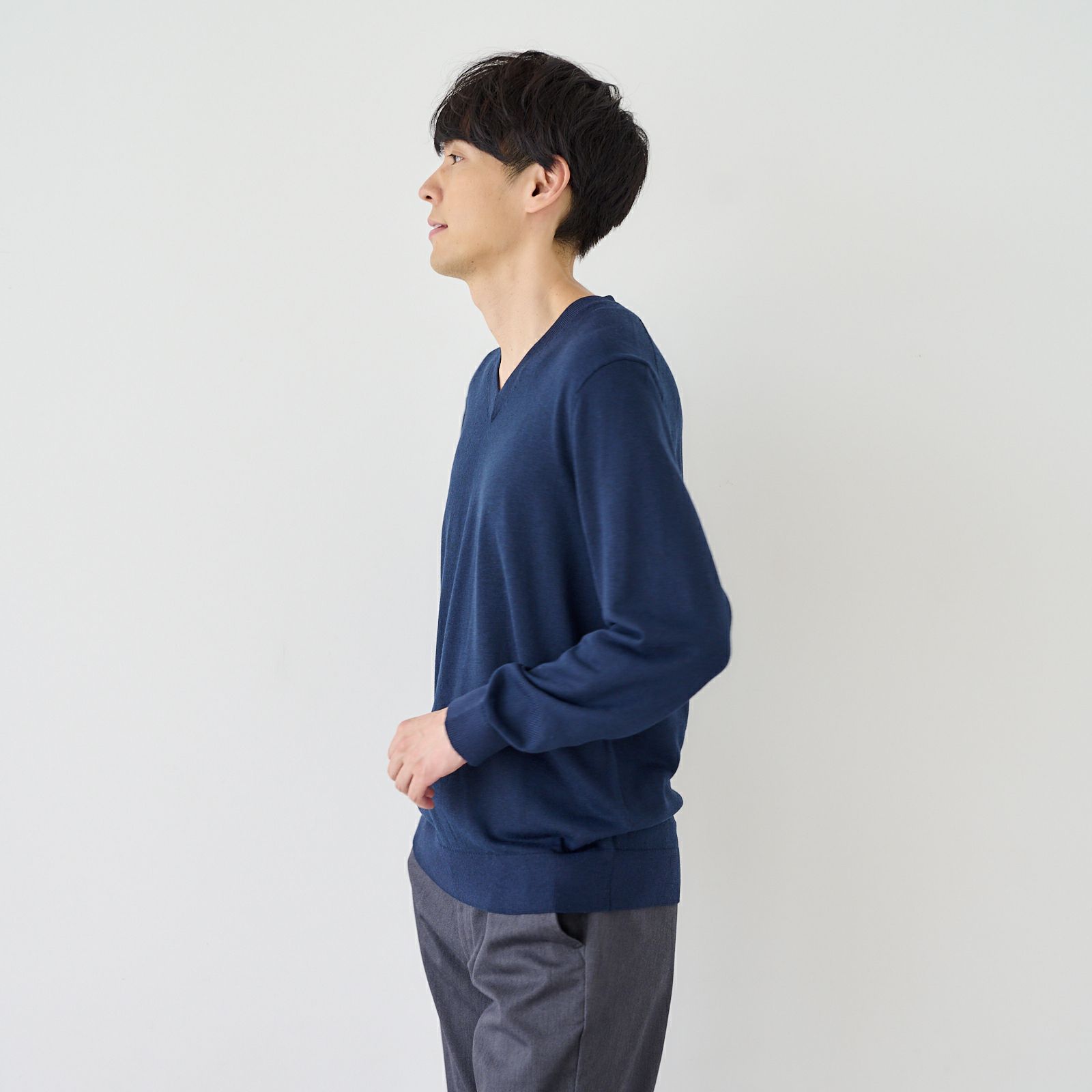 ハイゲージ　Ｖネックプルオーバー