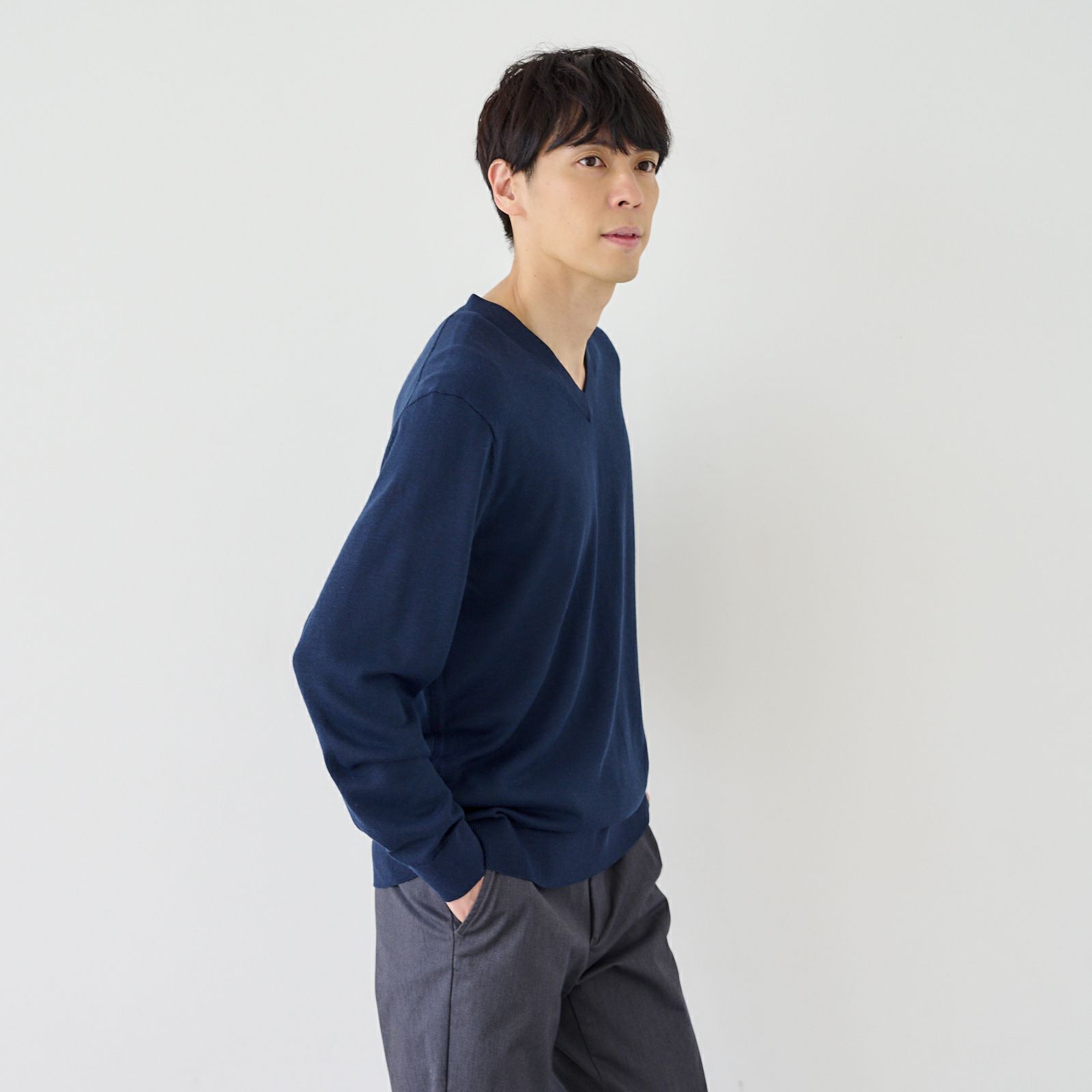 ハイゲージ　Ｖネックプルオーバー