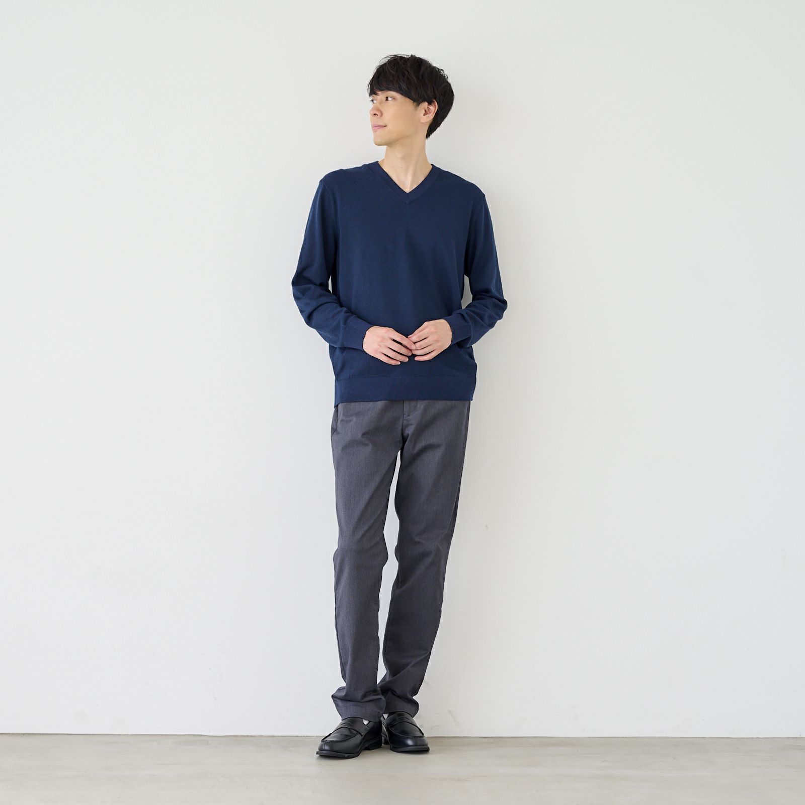 ハイゲージ　Ｖネックプルオーバー