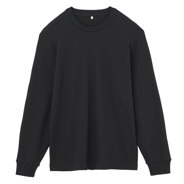コットン起毛　クルーネック長袖Tシャツ