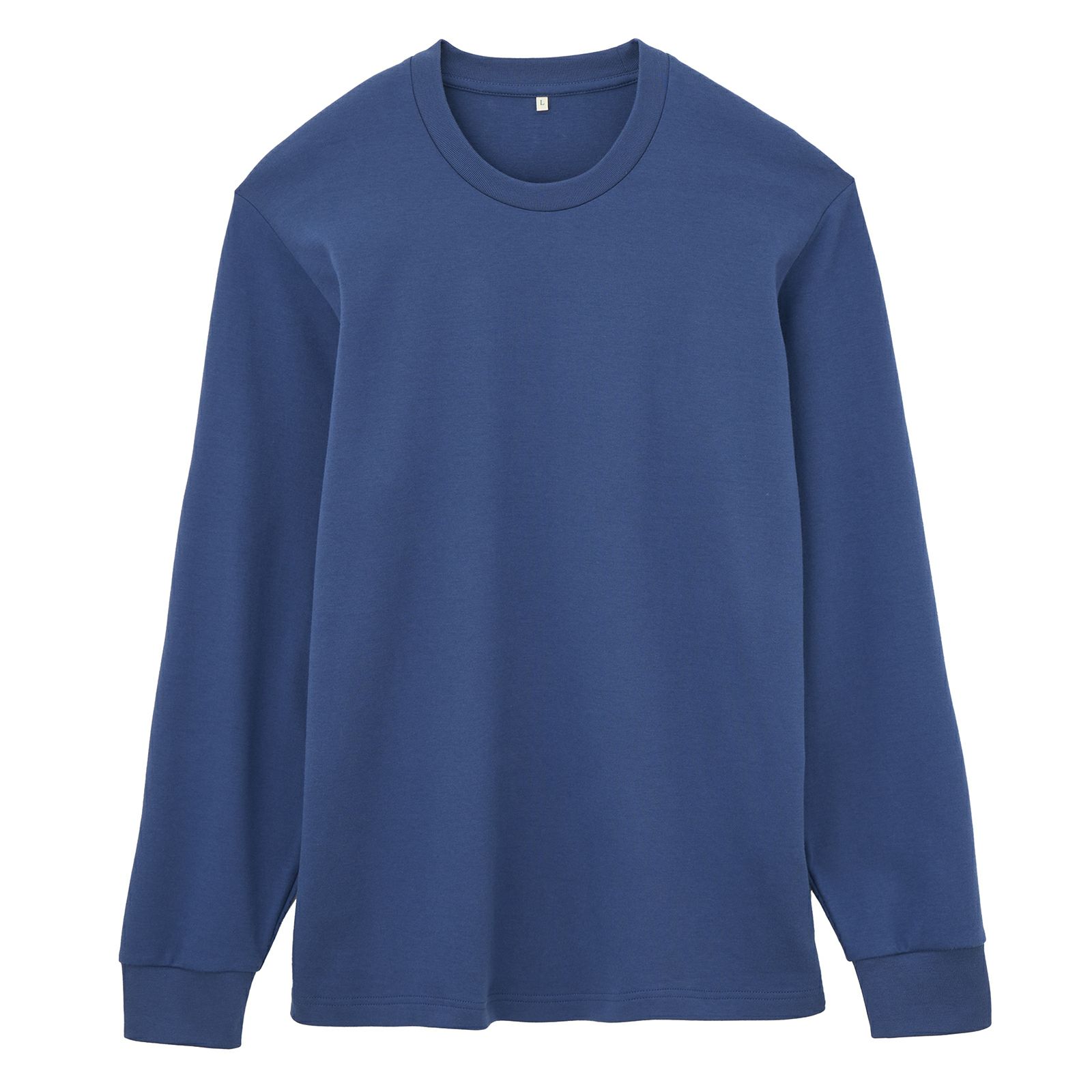 コットン起毛　クルーネック長袖Tシャツ