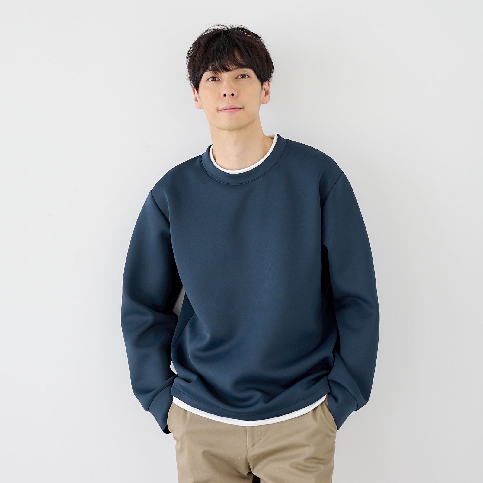 エアリースウェット　フェイクプルオーバー