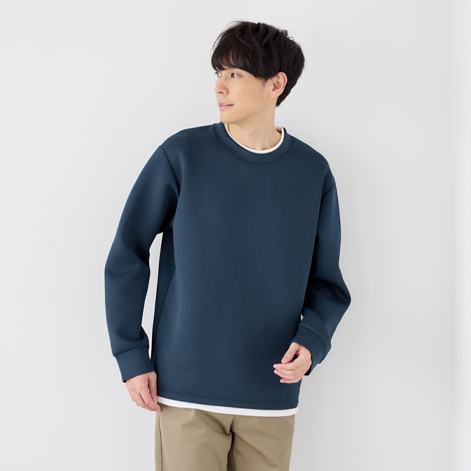 エアリースウェット　フェイクプルオーバー