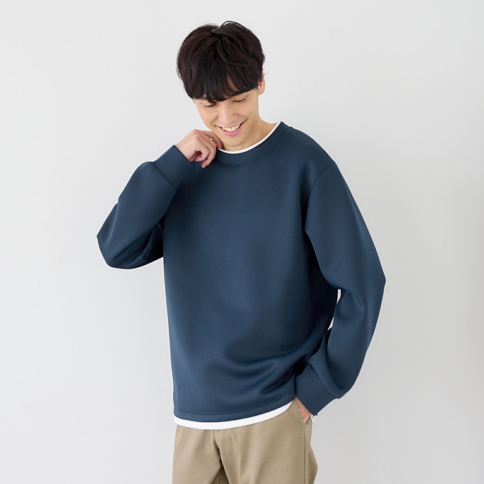 エアリースウェット　フェイクプルオーバー