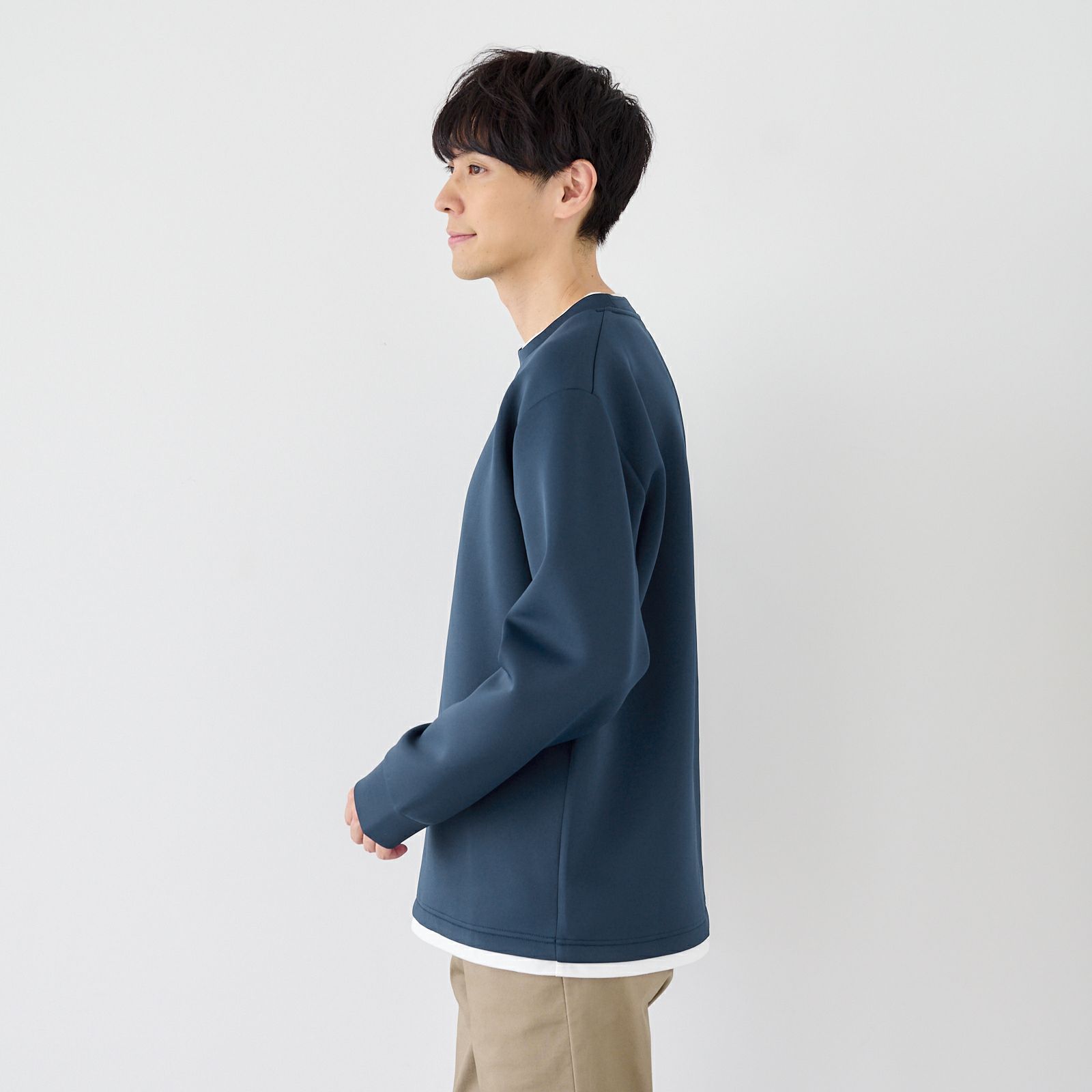 エアリースウェット　フェイクプルオーバー