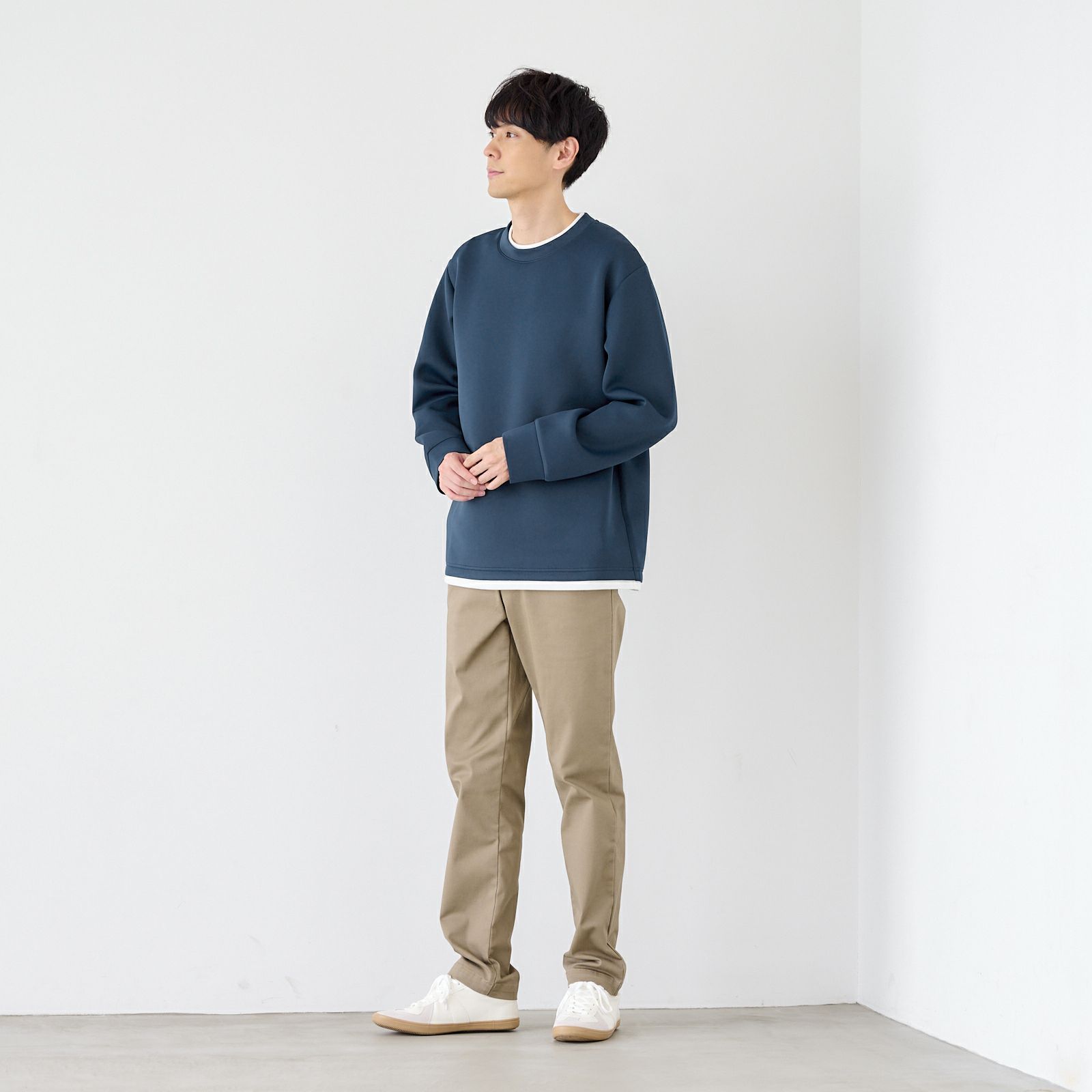 エアリースウェット　フェイクプルオーバー