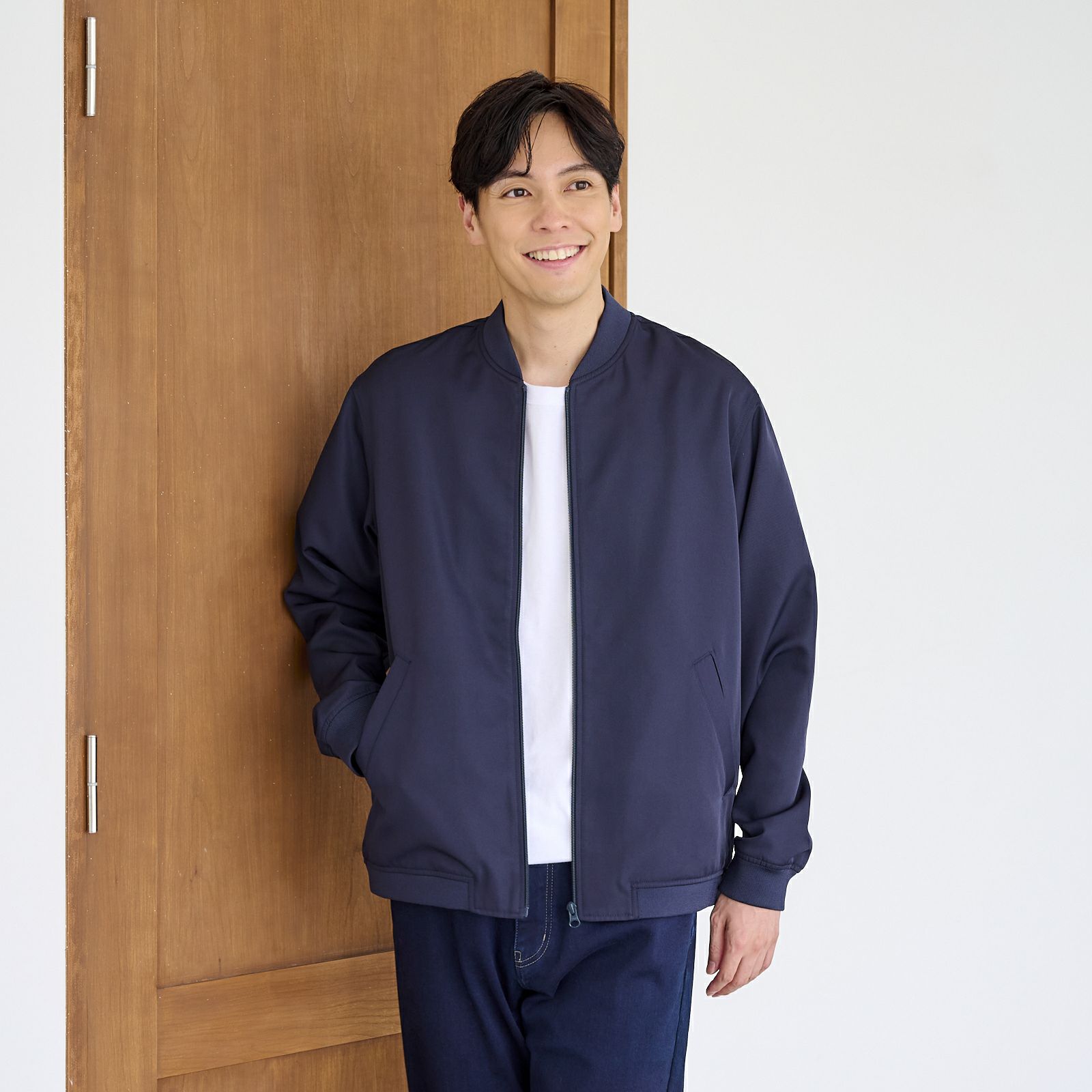 ノーカラーブルゾン