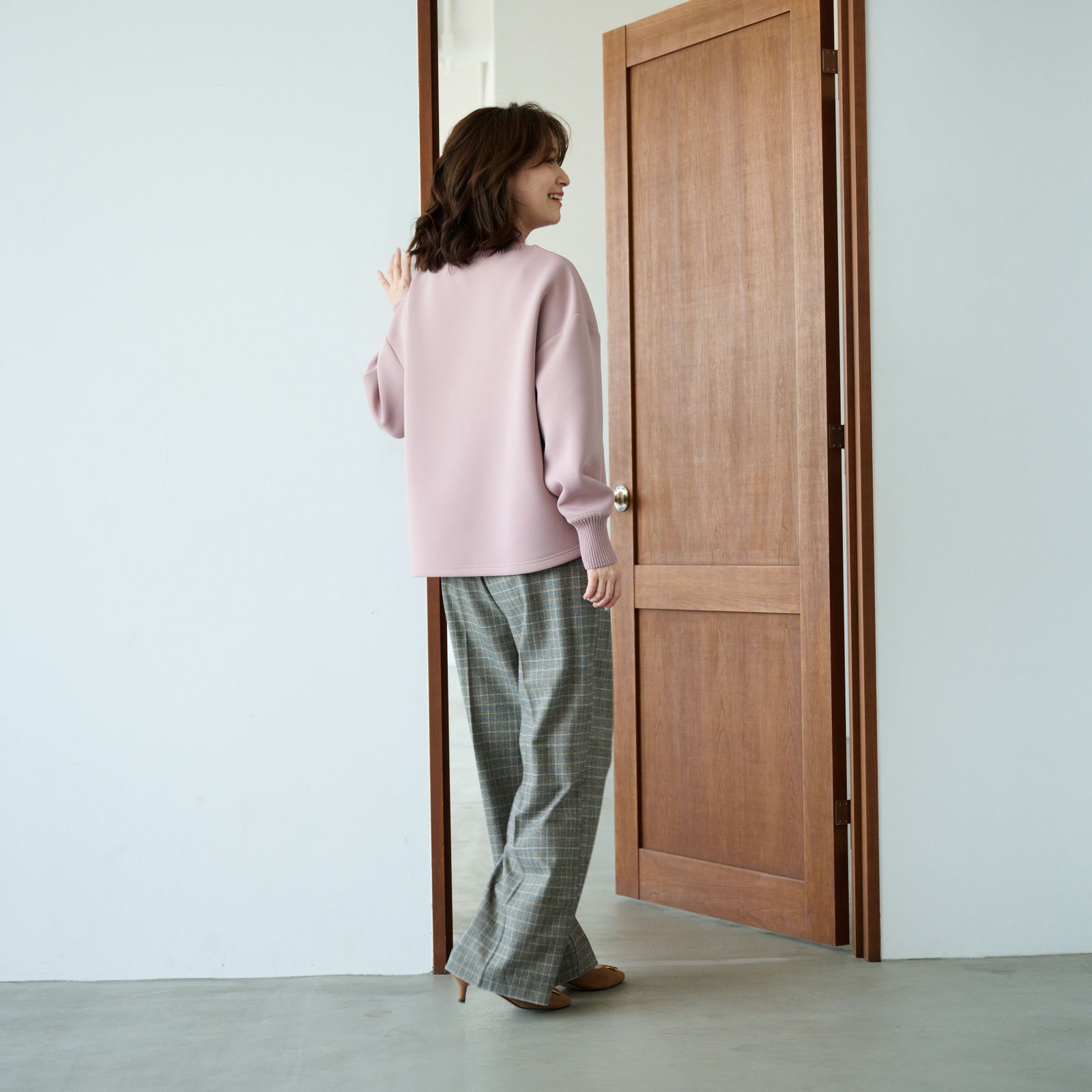 エアリースウェット襟リブプルオーバー