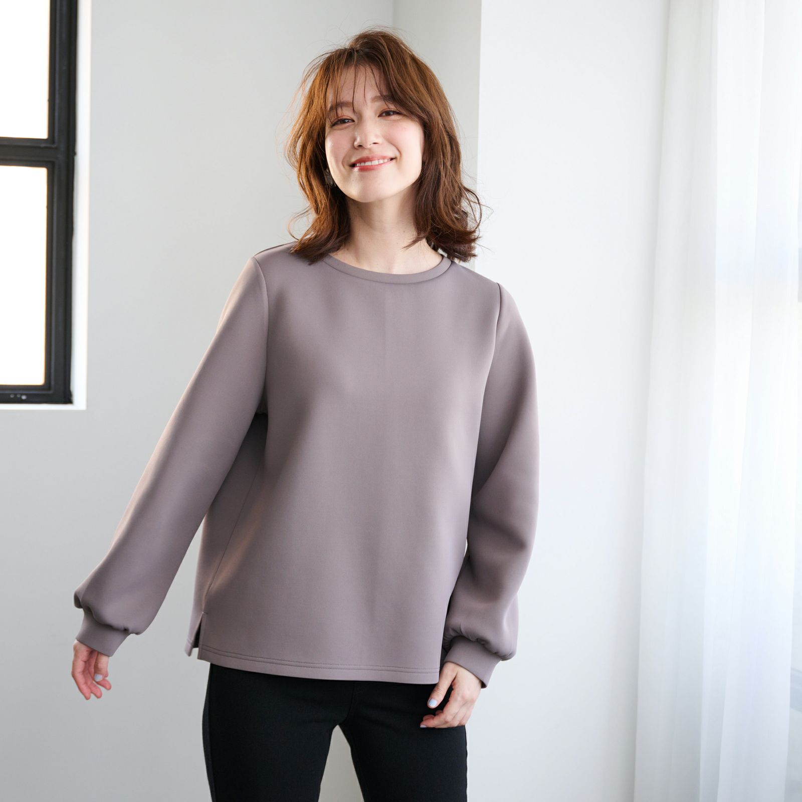 エアリースウェット 袖口ギャザープルオーバー