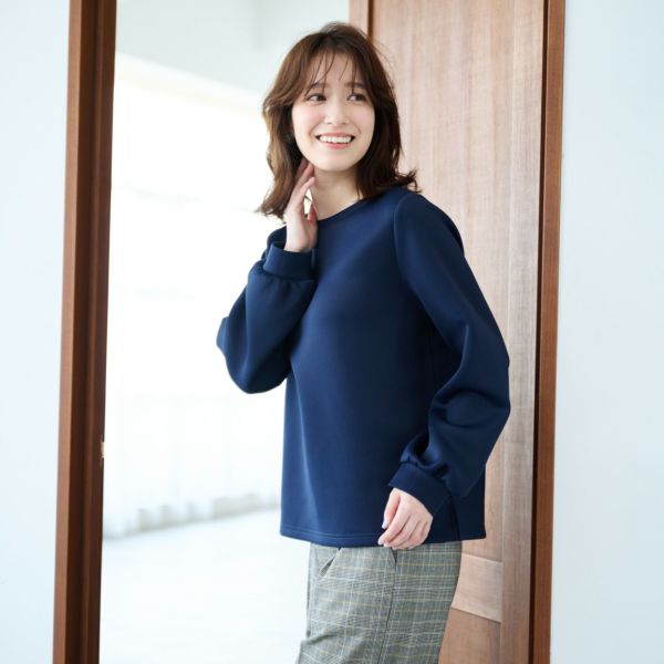 エアリースウェット 袖口ギャザープルオーバー