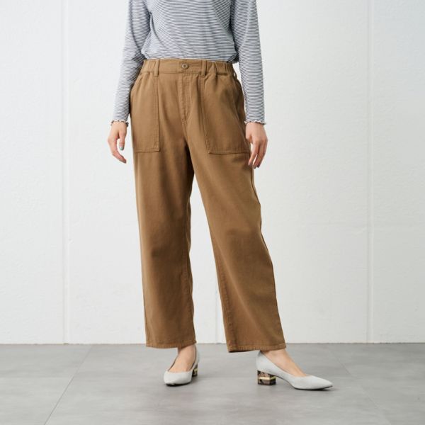 コットン100%　ストレートベーカーパンツ